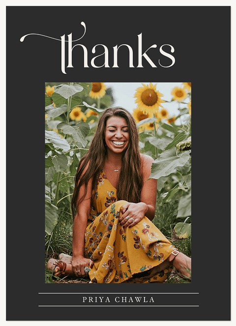 Statement Thanks Thank You Cards 