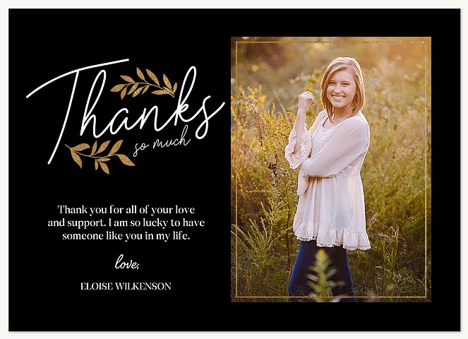 Luxe Laurels Thank You Cards 