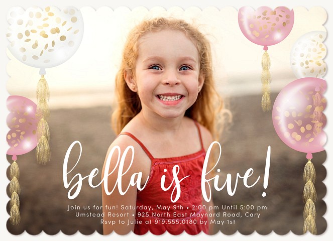 Elated Celebration Kids Birthday Invitations