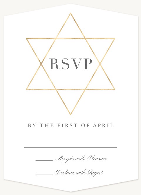 Star Photo Bat Mitzvah RSVP Cards