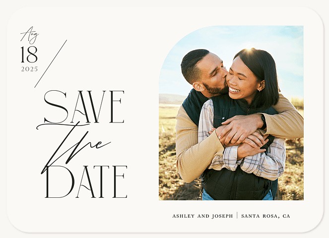 Arched Classic Save the Date Cards