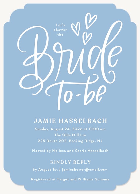 Floating Hearts Bridal Shower Invitations