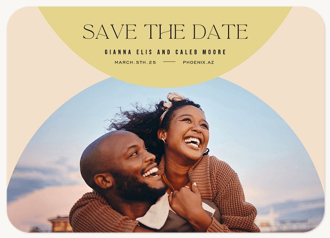 Elegant Overlap Save the Date Cards