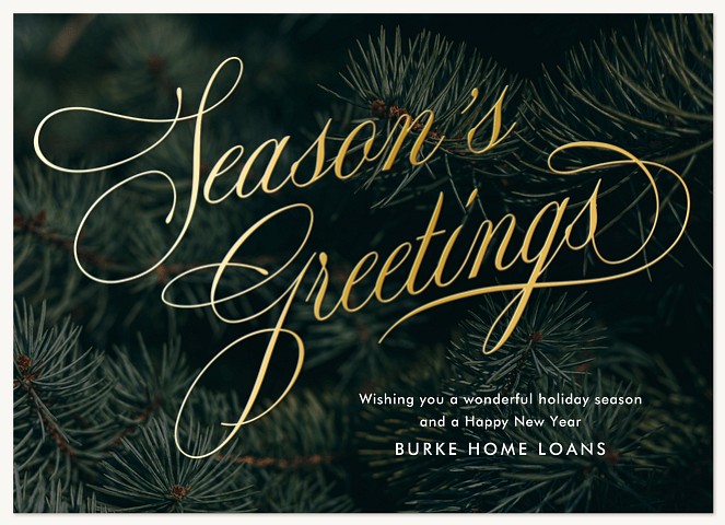 Evergreen Pines Business Holiday Cards