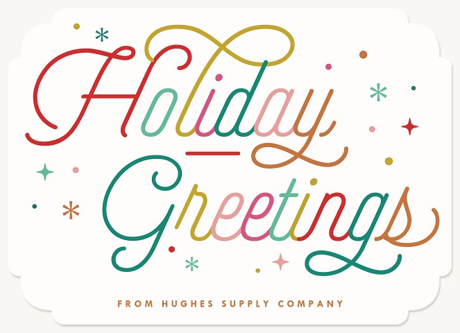 Festive Hues Business Holiday Cards