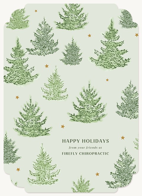 Fir Trees Business Holiday Cards