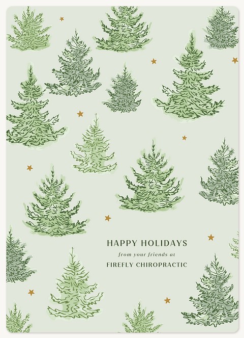 Fir Trees Holiday & Christmas Magnet Cards