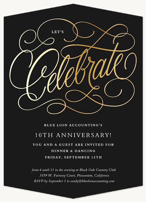 Fancy Celebration Dinner & Cocktail Party Invitations