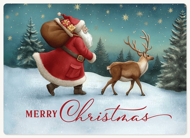 Reindeer Magic Holiday & Christmas Magnet Cards