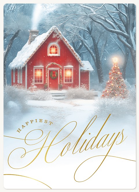 Cozy Cottage Holiday & Christmas Magnet Cards