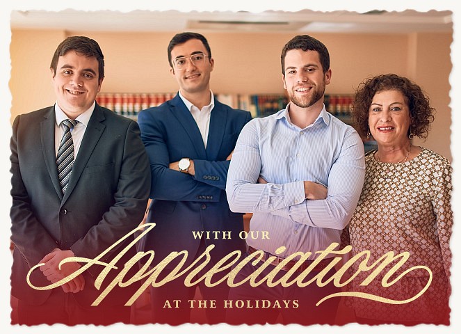 Sincere Appreciation Business Holiday Cards