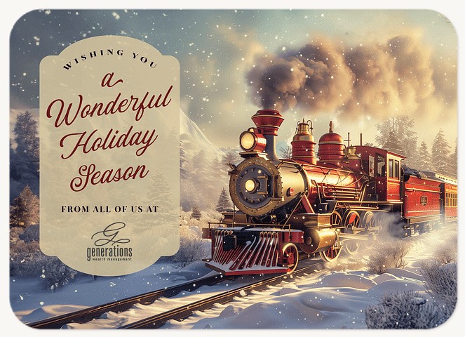 Snowy Express Business Holiday Cards