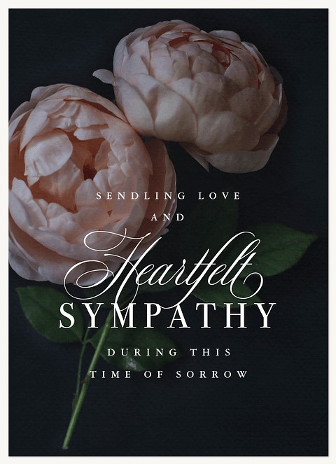 Sympathy Peonies Greeting Cards