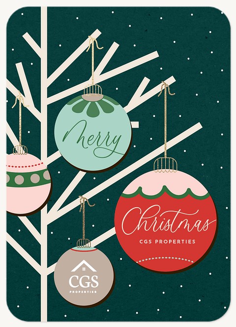 Stylized Tree Business Holiday Cards