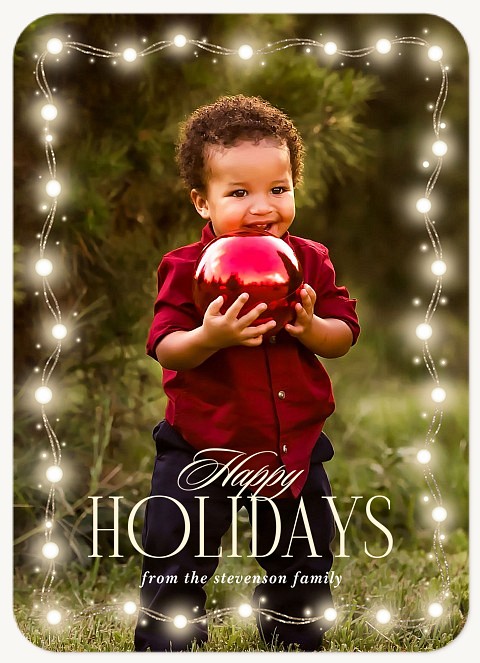 Twinkling Lights Personalized Holiday Cards