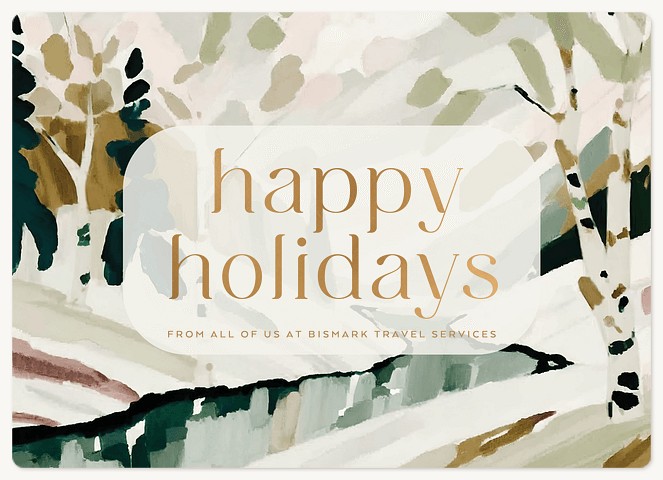 Serene Setting Holiday & Christmas Magnet Cards