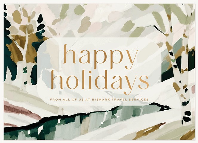 Serene Setting Business Holiday Cards