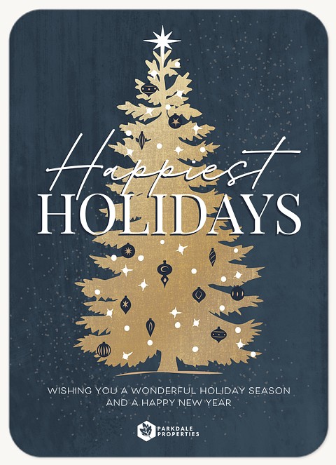 Sparkly Tree Business Holiday Cards