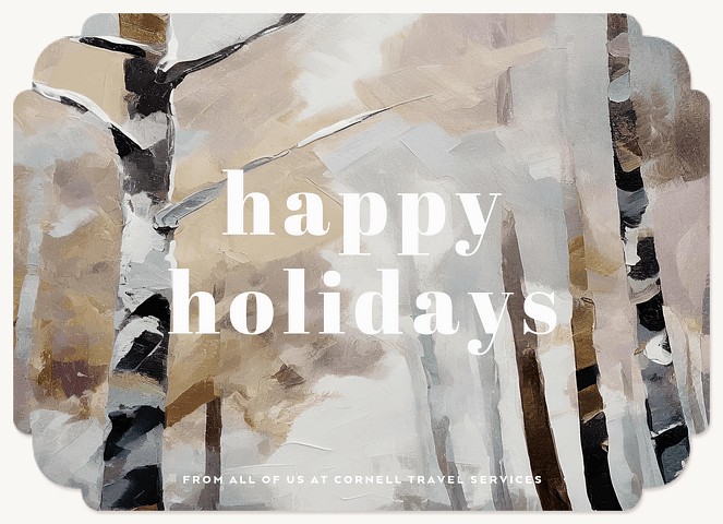 Abstract Birch Business Holiday Cards