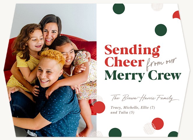 Dotted Cheer Personalized Holiday Cards