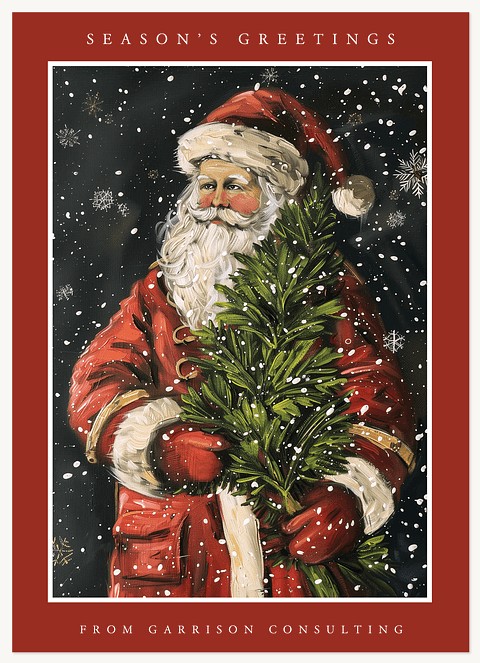 Vintage Santa Business Holiday Cards