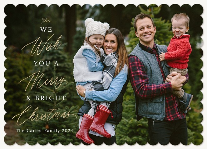 Merry & Bright Tree Personalized Holiday Cards