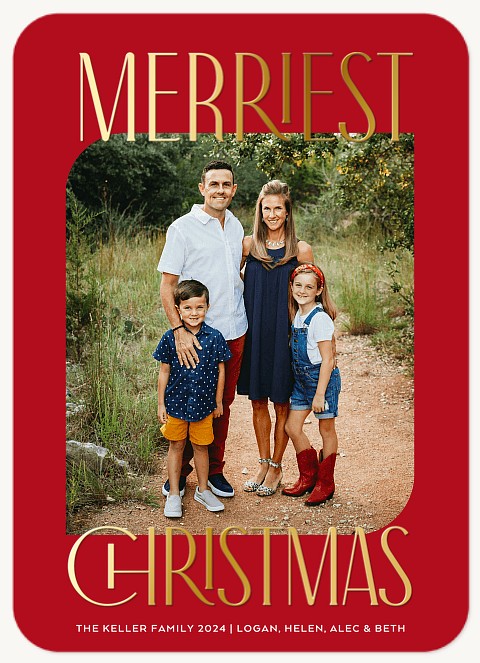 Deco Type Personalized Holiday Cards