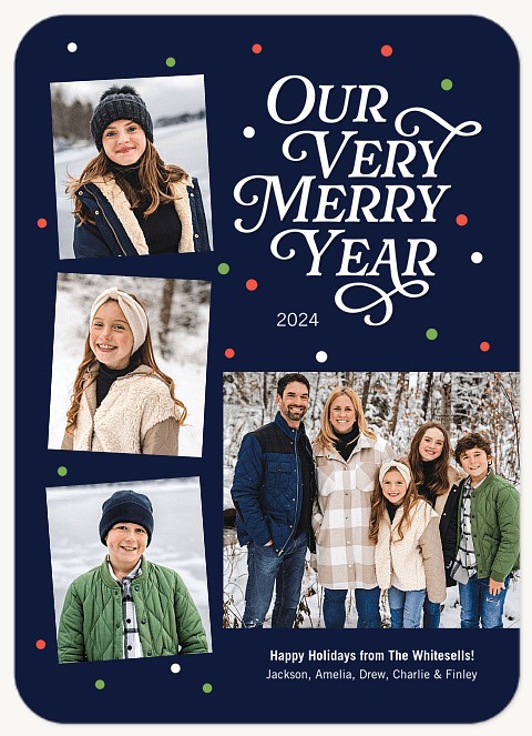 Very Merry Year Personalized Holiday Cards