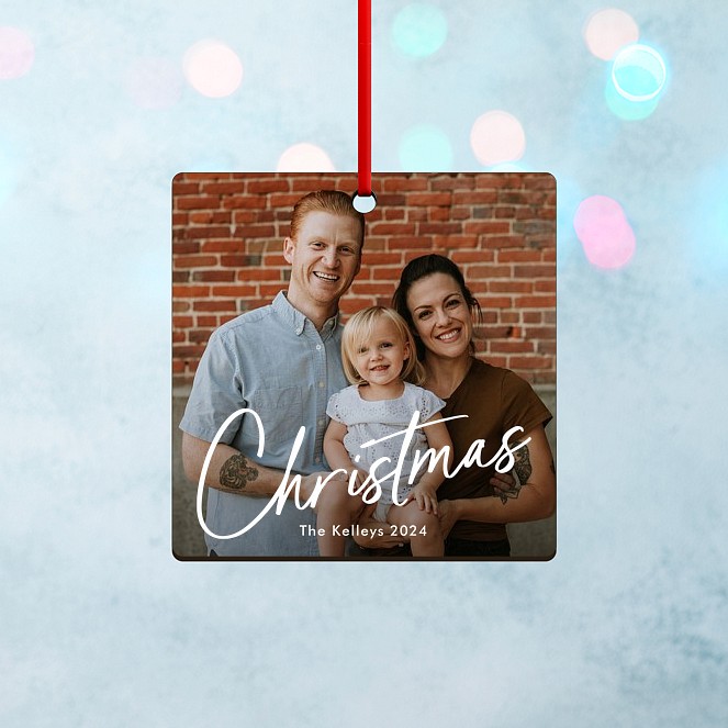 Christmas Script Personalized Ornaments