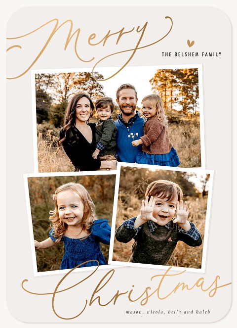 Gorgeous Script Personalized Holiday Cards