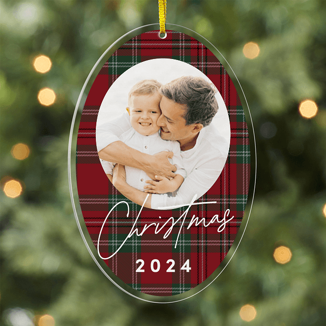 Plaid Bliss Personalized Ornaments