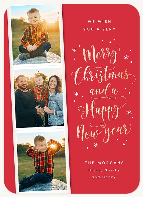 Festive Filmstrip Personalized Holiday Cards