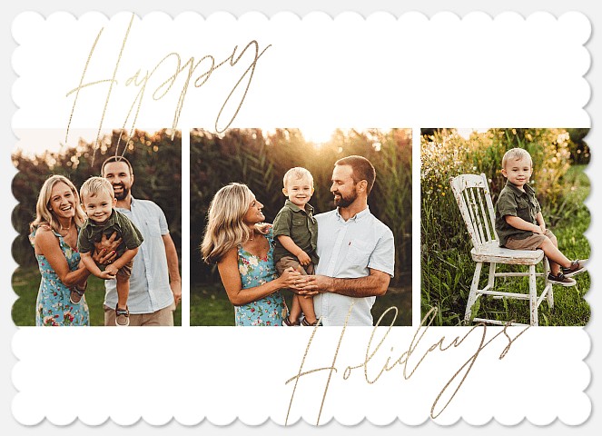 Merry Trio Holiday Photo Cards