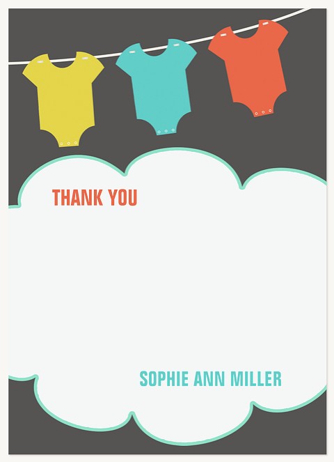 Onesie Fun Baby Shower Thank You Cards