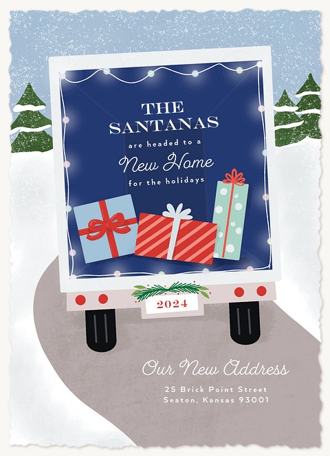 Moving Truck Personalized Holiday Cards