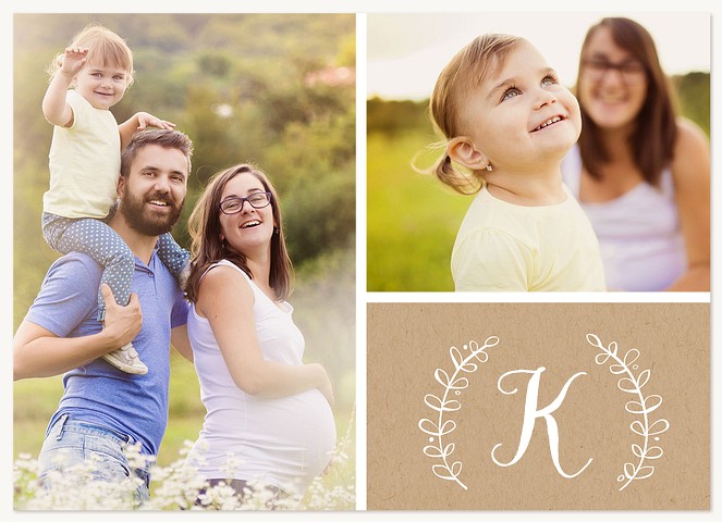 Laurel Monogram Custom Cards