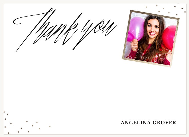 Stylish Soirée Graduation Thank You Cards