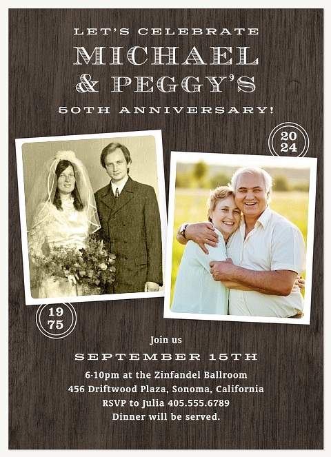 Rustic Love Wedding Anniversary Invitations