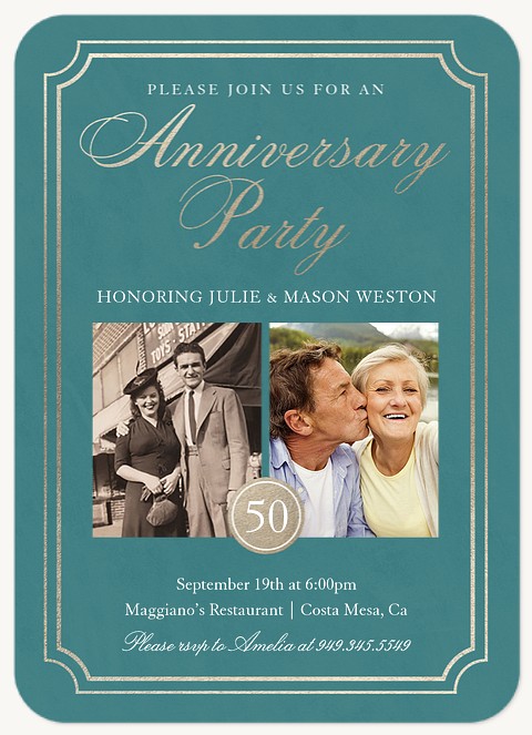 Grand Romance Wedding Anniversary Invitations