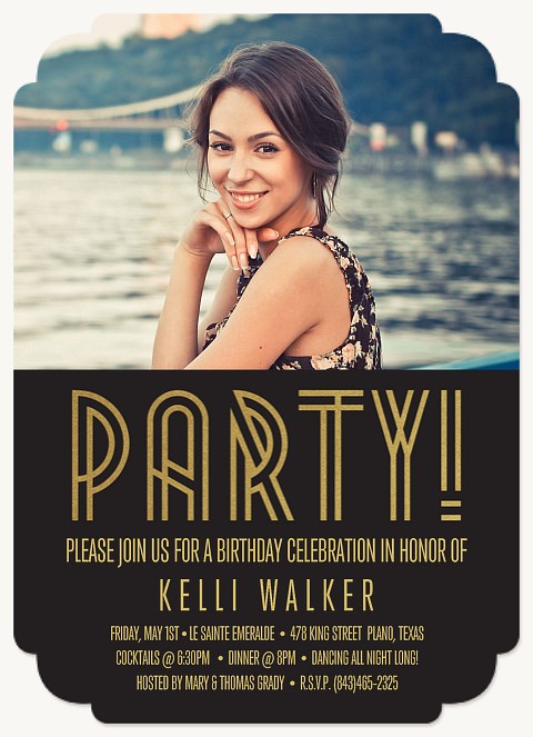 Deco Bash Adult Birthday Party Invitations