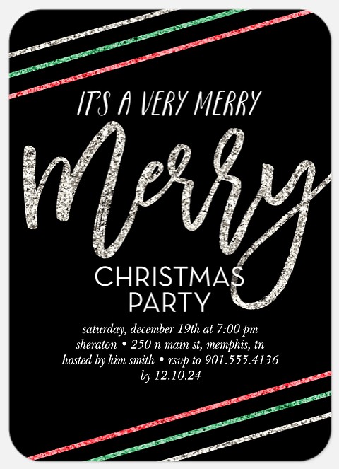 Glitzy Celebration Holiday Party Invitations