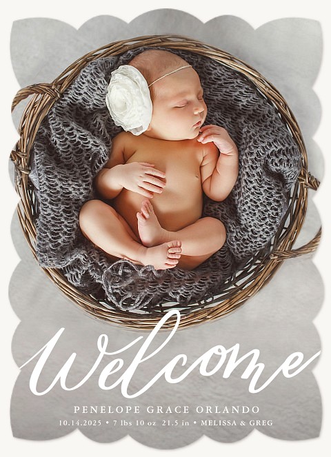 Welcome Script Baby Announcements