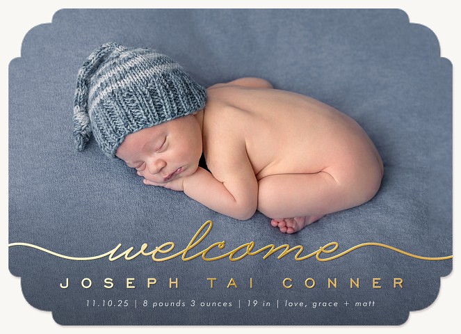 Precious Welcome Boy Baby Announcements