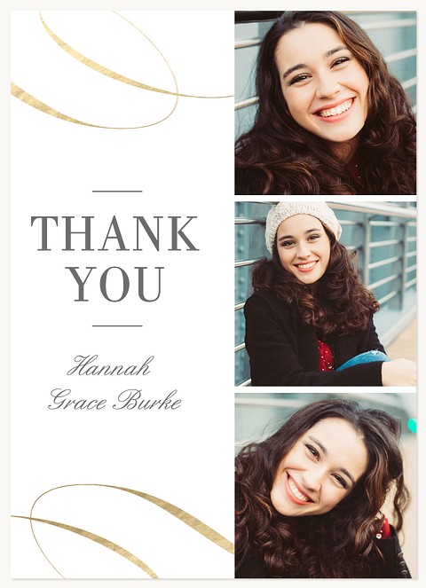 Luxe Swirls Graduation Thank You Cards