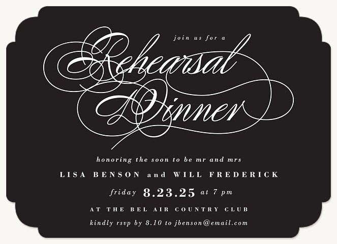 Enchanted Night Rehearsal Dinner Invitations