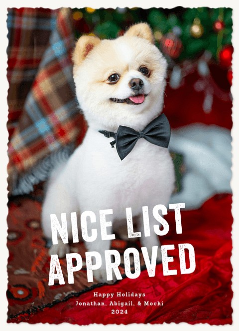 Nice List Approved  Personalized Holiday Cards