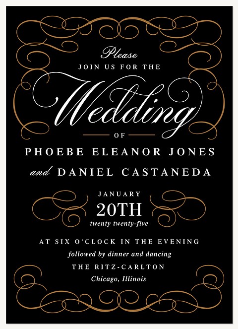 Ornate Love Wedding Invitations