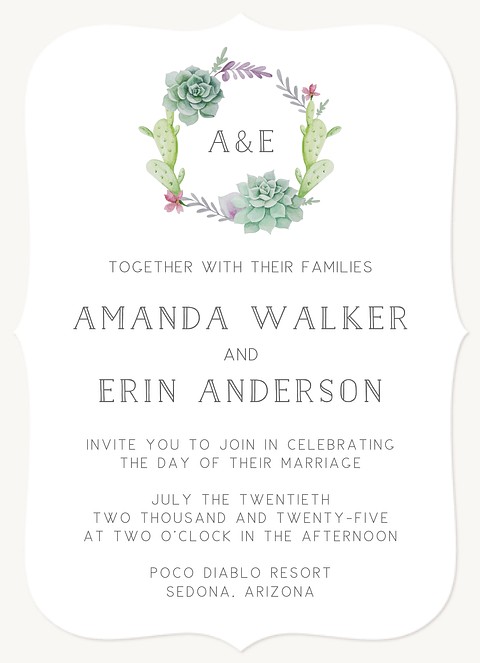 Desert Flora Wedding Invitations