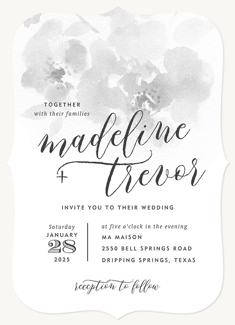 Floral Imprint Wedding Invitations