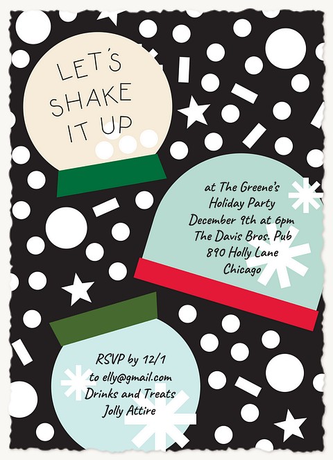 Shake It Up Holiday Party Invitations